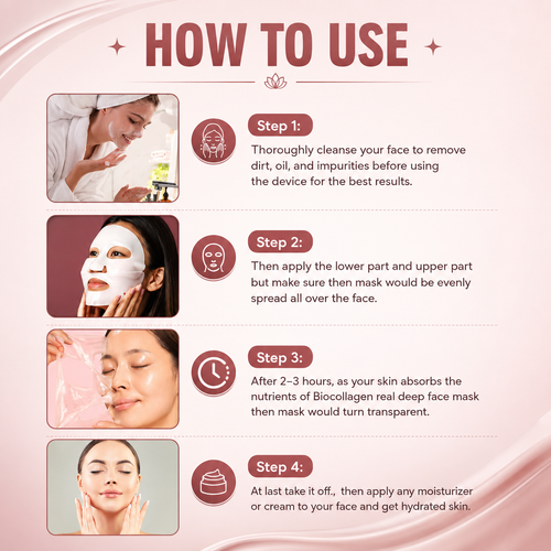 Bio Collagen Face Mask – Deep Hydration & Firming Sheet Mask for Glowing Skin (Pack of 3)
