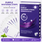 Purple Teeth Whitening Strips – Enamel Safe Whitening Kit for a Brighter Smile (14-Day Treatment)